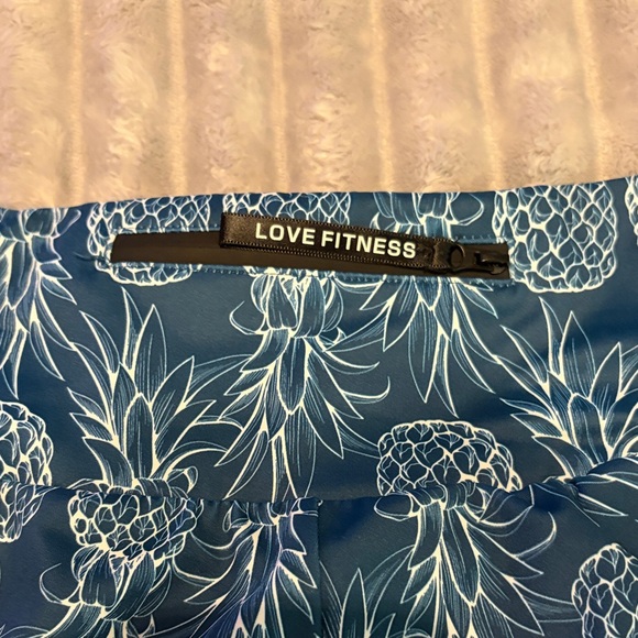 Tropical Blue Women's Athletic Shorts - Picture 4 of 5